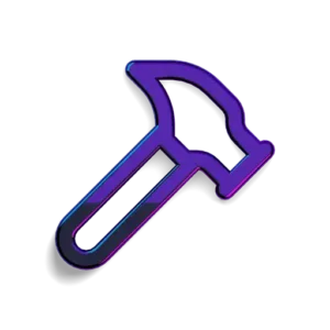 Icon showing a hammer