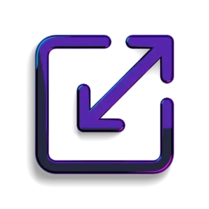 Icon of showing a box scaling