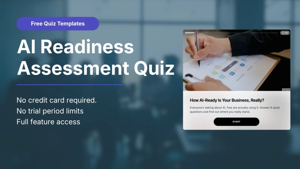 AI readiness assessment quiz template